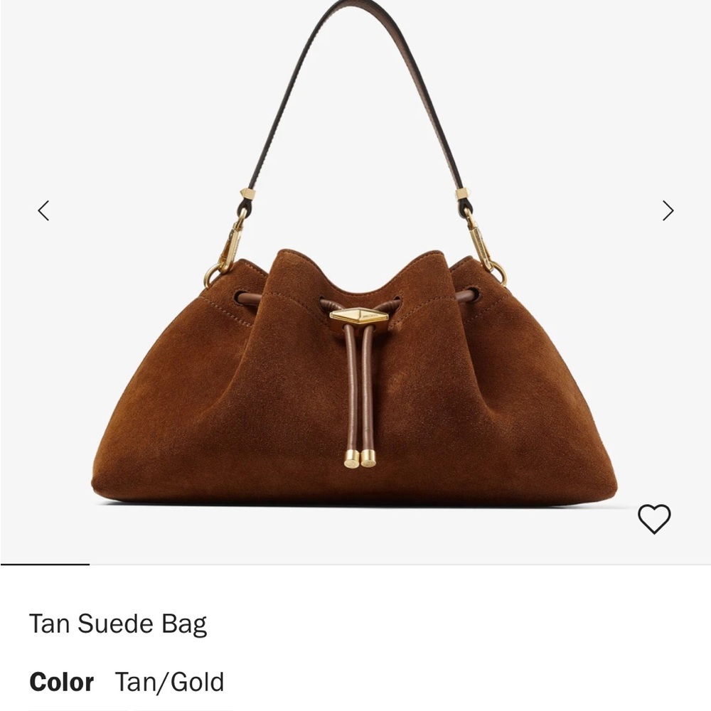 Jimmy Choo Suede Bag with Gold Accents